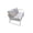White, variant on Direct Wicker Outdoor Patio Furniture Coffee Table, All-Weather Aluminum Rectangle Table with Ice Bucket, White