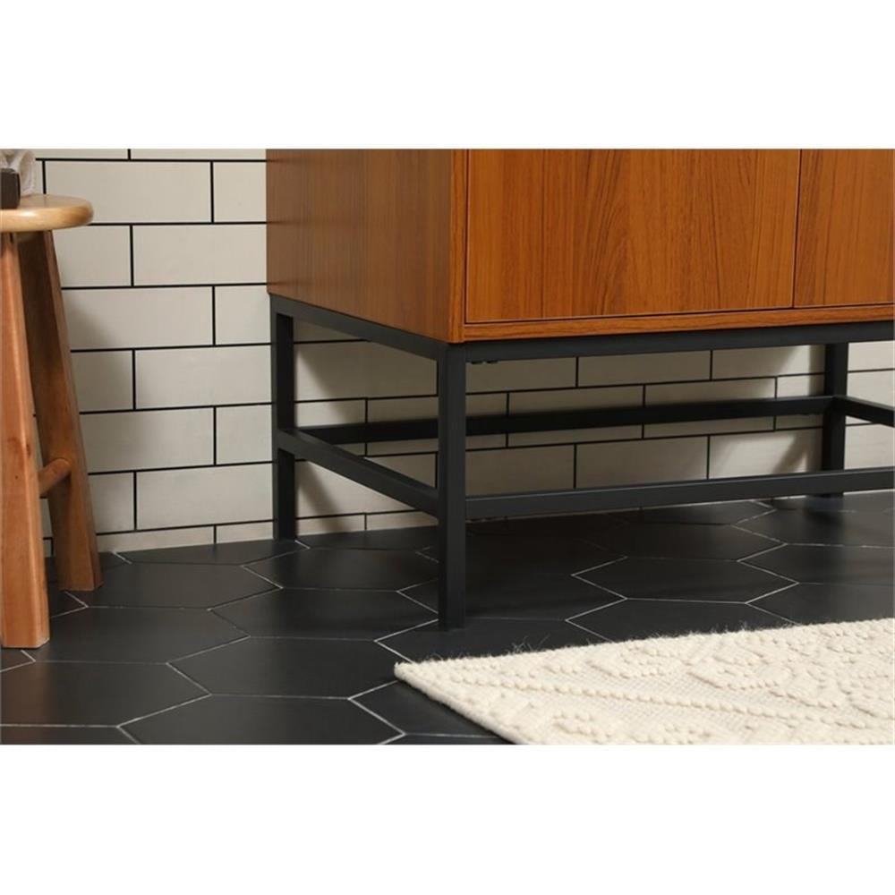 Elegant Kitchen and Bath 30 inch Single bathroom vanity in teak