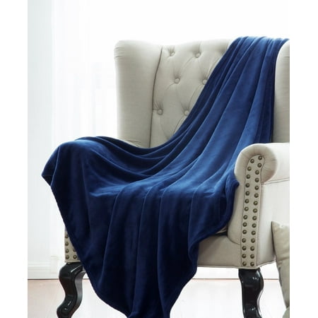 navy blue throw for bed