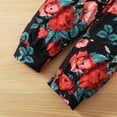 thumbnail image 4 of Otqutp Baby Birthday Outfits Set Toddler Girl Hoodie Long Sleeve Monogram Print Top Floral Pant Suit for 0 To 4 Years Elastic Pants 2PCS Fall Winter Clothes, 4 of 6