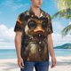 thumbnail image 3 of Fotbe Vintage Gentleman Duck Camisa Hawaiana para Hombre Unisex – Camisa Casual de Verano con Botones de Manga Corta de Algodón y Lino,Large, 3 of 7