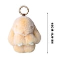 thumbnail image 4 of Bunny Plush Keychain key 6" Cute Chains for Women Plush Bag Charm Easter Basket Stuff Mother's Day Gifts Khaki, 4 of 8