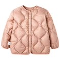 thumbnail image 2 of EnJoCho Girls Oversized Quilted Puffer Coat, Soli𝖽 Color Button Down Lightweight Outerwear, Soft Warm Padded Jacket, Trendy Loose Fit Outerwear for Everyday Casual Autumn & Winter Wear, 2 of 4