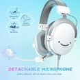 thumbnail image 3 of FIFINE H9 Gaming Headset with Microphone for Xbox,PS5/PS4,Switch,Phone, USB/3.5mm Wired PC Headsets with 7.1 Surround Sound & Noise Cancelling, White, 3 of 8