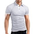thumbnail image 3 of HAOMEILI Men's Short Long Sleeve Polo Shirts Casual Slim Fit Basic Designed Cotton Shirt Tops, 3 of 5