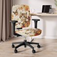 thumbnail image 6 of Chririnla Office Chair Slipcover Cat Design with Stain Resistant Washable Office Computer Chair Covers for Armrest Chair, Set of 2 Computer Chair Protective Cover, 6 of 8