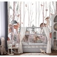 thumbnail image 2 of - Forest Landscapes Woodland Tree Fabric Wallpaper Living Room Bedroom Bathroom Jungle Wall Mural- not Peel and Stick）, 2 of 2