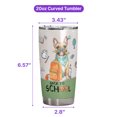 thumbnail image 5 of Hardworking French Bulldog Ready Back to School New Year Classes 20oz Stainless Steel Tumbler Insulated Cup with Lid Dog Lover Gifts - 12011, 5 of 5