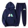 thumbnail image 1 of Puntoco Jersey casual unisex con capucha traje deportivo estampado pantalones de manga larga chándal de dos piezas liquidación Puntoco Puntoco-783, 1 of 4
