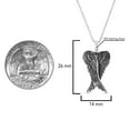 thumbnail image 5 of Heaven's Guardian Angel Sterling Silver Wings Heart Wrapped Pendant Necklace, 5 of 5