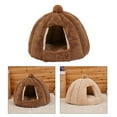 thumbnail image 4 of and dog House Kennel Cama Alfombrilla Suave Cojín Warm Nest Cojín de Invierno Manta para Mascotas Pequeñas, Media - la lámpara tan 56x48cm Bronceado claro 56x48cm Colco Perrera cama nido lavable, 4 of 7