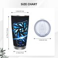 thumbnail image 4 of Saiise Geometry Dash Print Tumbler 20 Oz Stainless Steel Vacuum Insulated with Straw Coffee Cup for Home,Office,Outdoor Works Great for Ice Drinks and Hot Beverage, 4 of 8