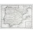 thumbnail image 2 of 19Th Century Map Showing Provinces And Cities Of Roman Spain Poster Print, 2 of 2