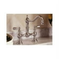 thumbnail image 2 of Perrin & Rowe Edwardian Era Lever Handle Bridge Kitchen Faucet With Sidespray Rinse In English Bronze With 9" Reach Spout, 2 of 2