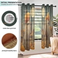 thumbnail image 5 of 2 Panels Set Blackout Curtains Thermal Insulated Sun Protection Room Darkening Drapes for Bedroom Capybara with A Pumpkin, 5 of 7