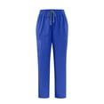 thumbnail image 6 of Cutuoiiu Casual Womens Scrub Pants Solid Color Elastic Drawstring Waist with Multi Pockets for Nursing Gifts, 6 of 9