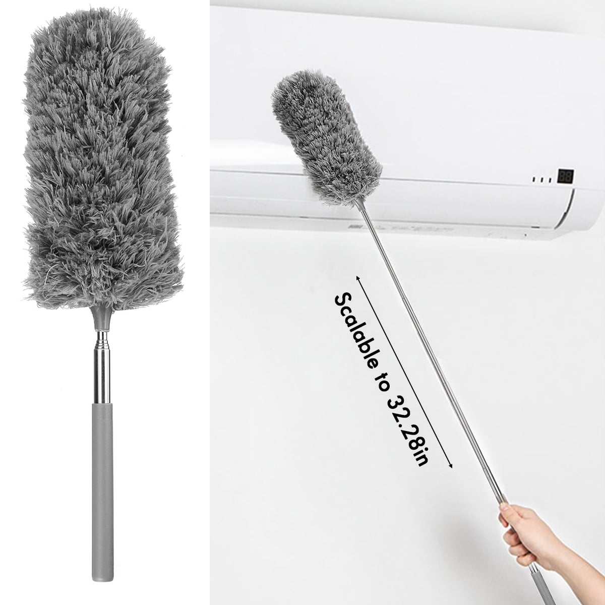 Microfiber Duster with Extension Pole, Extra Long 32.3 inches, with