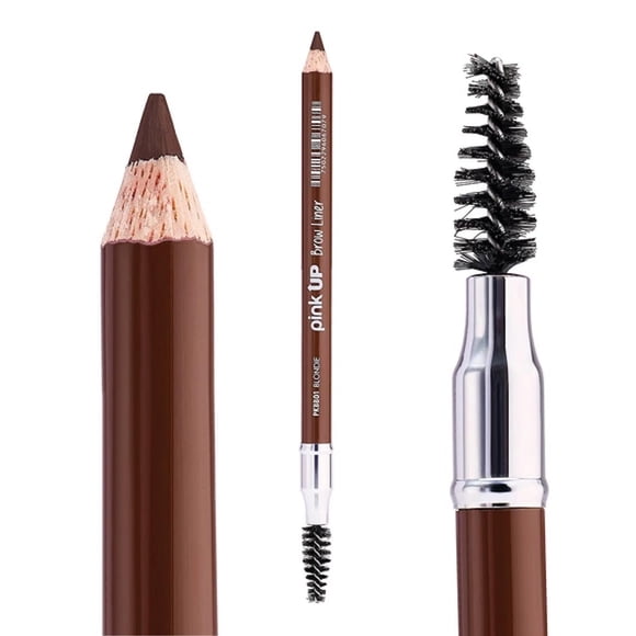 Lápiz Delineador de Cejas con Cepillo Pink Up Varios tonos marron claro