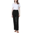 thumbnail image 2 of INSPIRE CHIC Women's Straight Leg Work Pants High Stretch Casual Pants Office Work Trousers XS Black, 2 of 6