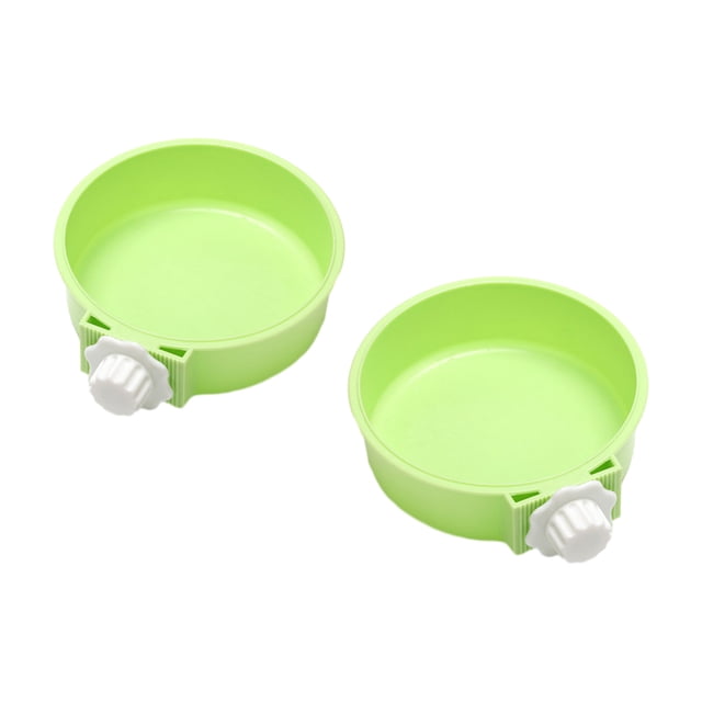 Cuenco extraíble 2 en 1 para perros para jaulas, alimentador de comida para cachorros, plato de agua con soporte para pernos, cuenco colgante de acero inoxidable para mascotas, cuenco de agua para