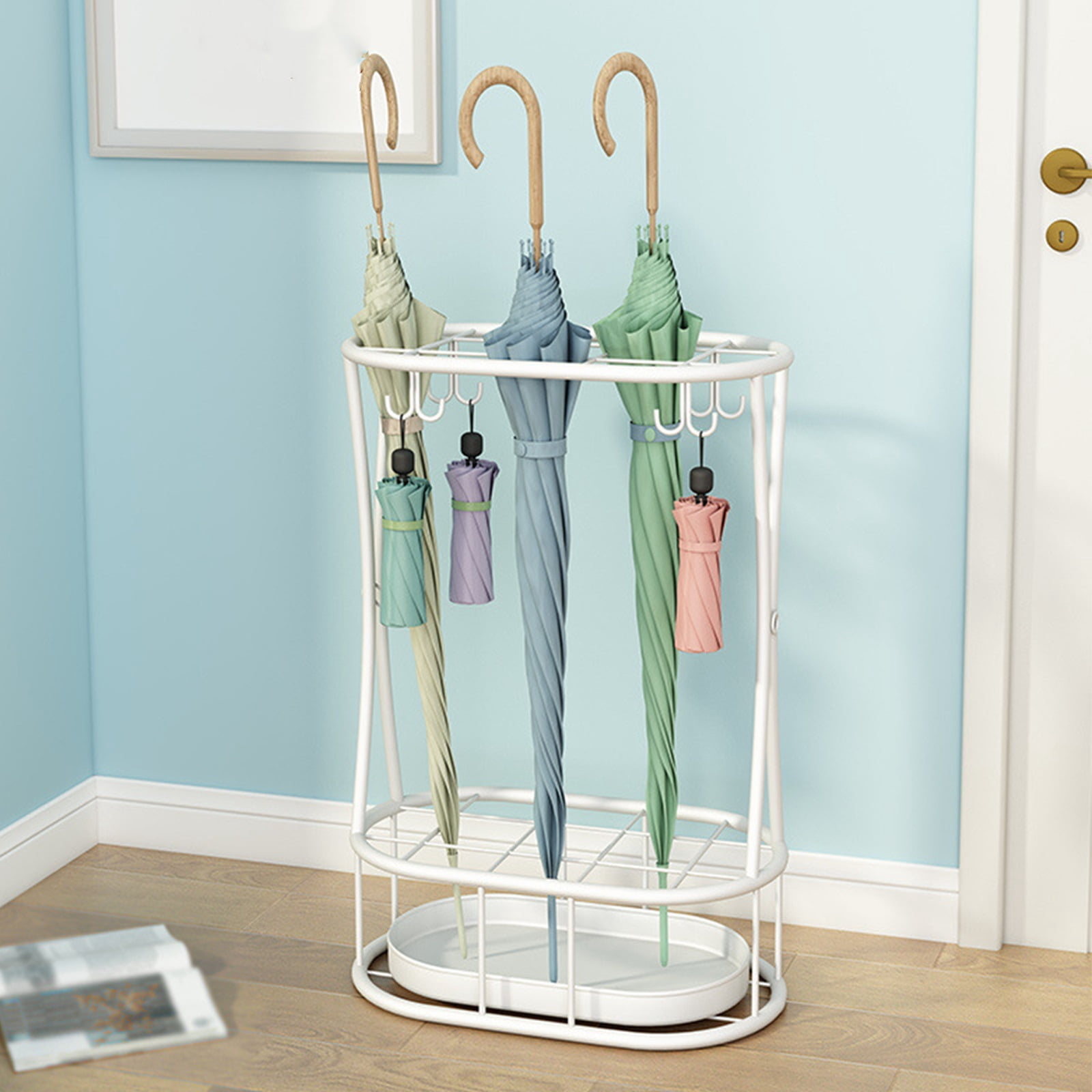 Umbrella Holder,Entryway Umbrella Stand, Umbrella Stand Holder with Removable Drip Tray, Umbrella Organizer, for Hallway, Porch, Office and Door Entrances