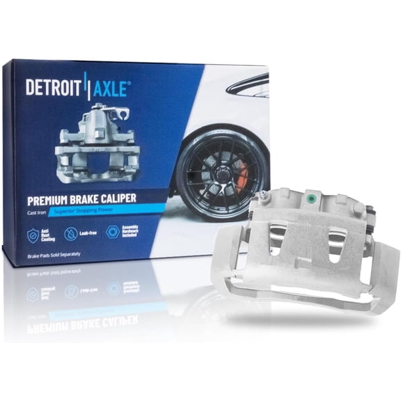 Detroit Axle - Front Left Brake Caliper for 2003 Dodge Ram 3500 Van, Driver Side Disc Brake Caliper with Bracket Replacement