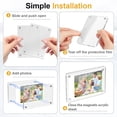 thumbnail image 4 of 10 Packs Acrylic Magnetic Picture Frame for Refrigerator, Mini Wallet Size Picture Frames, Clear Magnet Photo Frames Holder for Polaroid Instax Mini Fuji Film, 2.36 x 3.54 Inch, 4 of 6