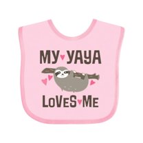 Inktastic My Yaya Loves Me Sloth Girls Baby Bib