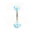 thumbnail image 2 of Belly Rings Acrylic with Assorted Peace Design Pack of 6 Surgical Steel 14ga, 2 of 8