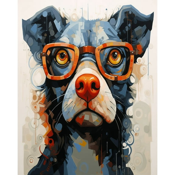 Paint by Number DIY Paint by Numbers Kit for Kids & Adults Beginner DIY Acrylic Painting Kits, 16x20 inch Christmas gifts（Dog）