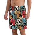 thumbnail image 2 of KLL Different Cats 1 Men's Casual Summer Beach Shorts Hawaiian Shorts with Pockets-Large, 2 of 5