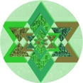 thumbnail image 1 of Ahgly Company Machine Washable Indoor Round Transitional Jade Green Area Rugs, 3' Round, 1 of 7