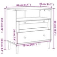 thumbnail image 4 of vidaXL Sideboard SENJA Rattan Look Black 80x40x80 cm Solid Wood Pine, 4 of 5