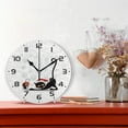 thumbnail image 2 of SKYSONIC Christmas Cat Snowflake Wall Clock 10 Inch Silent Non Ticking Round Clock Oil Painting Clock Easy to Read Clock for Living Room Bedroom Bathroom Home Decor, 2 of 7