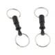 thumbnail image 4 of Llavero desmontable perfecl 2 uds Soporte de bloqueo de llaveros anillos dobles Negro, 4 of 4