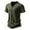 Army Green, variant on Men's V Neck Henley T Shirts Short Sleeve Slim Fit Casual Tops with Button Placket for Daily Wear