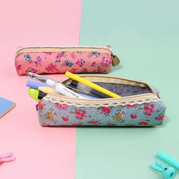 Funda de lona para el colegio y la oficina - Bolígrafo de gran capacidad con múltiples compartimentos, material portátil para estudiantes