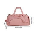thumbnail image 3 of Djiypn Gym Bag for Men, 40L Sports Travel Duffel Bag with Shoe Compartment, Dry Wet Separation Workout Bag Carry On Weekender Bag Overnight Handbag for Travel, Fitness, Pink, 3 of 6