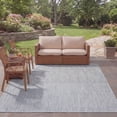 thumbnail image 5 of Safavieh Courtyard Finnian Solid Indoor/Outdoor Area Rug, Gray/Navy, 8' x 10', 5 of 17