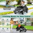 thumbnail image 4 of Gymax Voiture Électrique 12 V pour Enfants avec Télécommande, Suspension à 4 Roues, 3 Vitesses, Phare DEL, Noir, 4 of 10