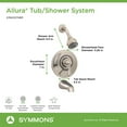 thumbnail image 3 of Allura Single Handle 2-Spray Tub/Shower System with VersaFlex™ Integral Diverter in Satin Nickel (Valve Included), 3 of 6