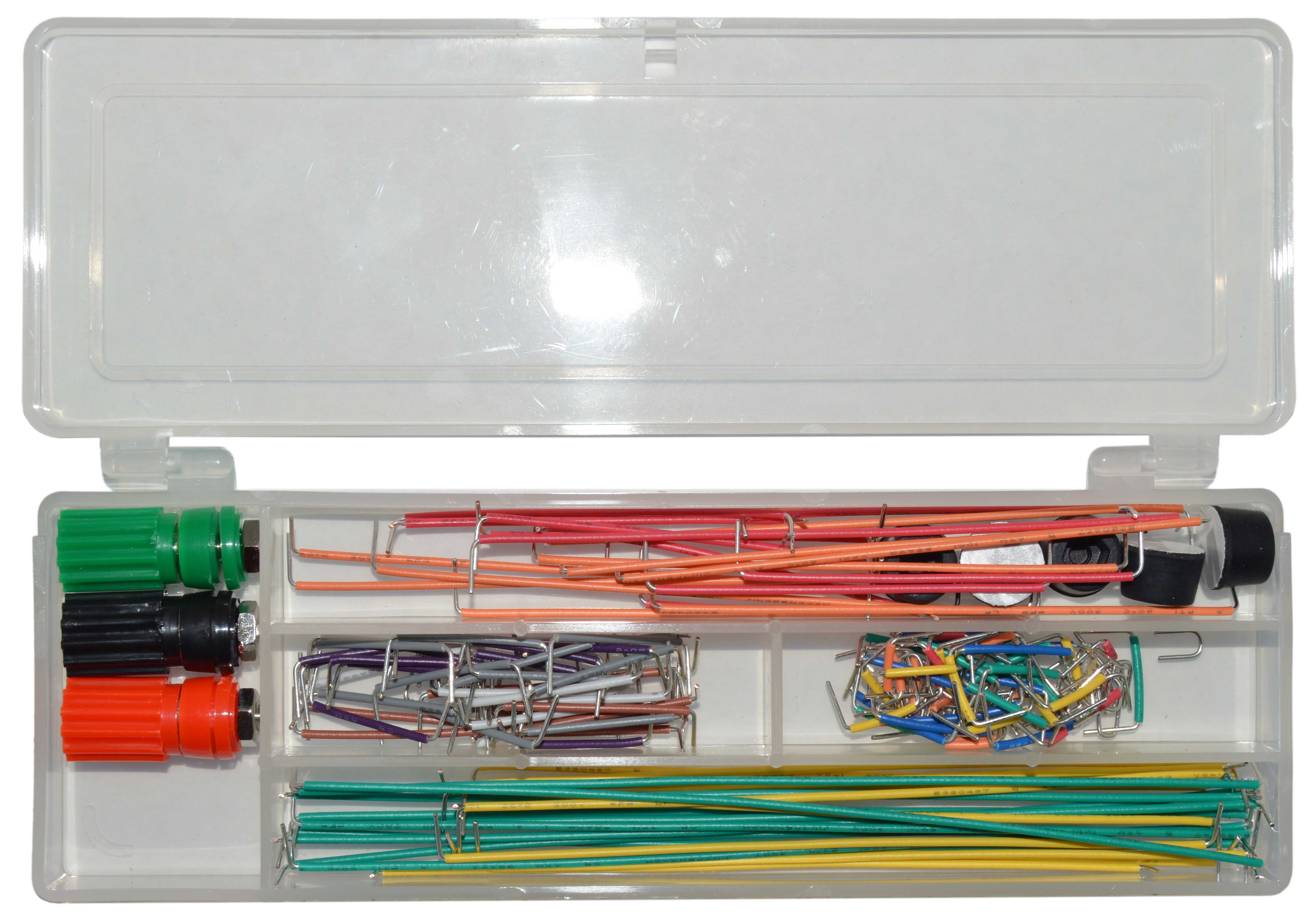 1,660 Tie Point Solderless Breadboard with Sturdy Metal Backing and 3 Binding Posts, Includes 140 Piece Jumper Wire Kit, 8.7" x 5.9"
