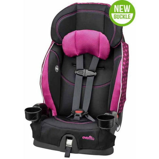 Evenflo Chase Select Harness Booster Car Seat Berry Dot