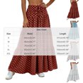 thumbnail image 3 of Women Polka Dot Midi Skirt Large Ruffle Hem Tie Waist A Line Flowy Casual Skirt with Drawstring for Daily Wear Sky Blue S(S), 3 of 7