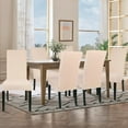thumbnail image 2 of Chair Covers for Dining Room Set of 6, Stretch Jacquard Kitchen Parsons Chair Covers,Washable Spandex Dining Chair Slipcovers Seat Protector for Hotel,Banquet,Ceremony（Beige）, 2 of 6