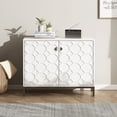 thumbnail image 5 of Newboti Furniture Sally Modern White Glossy Finish 31.88 Height" in. Accent Home Cabinet Storage with Shelves & Metal Coating Gold BN.5531, 5 of 5
