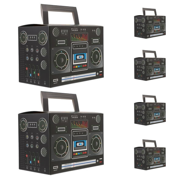 WHAMVOX 6pcs Paper Treat Boxes Novelty Candy Boxes Retro Radio Candy Containers