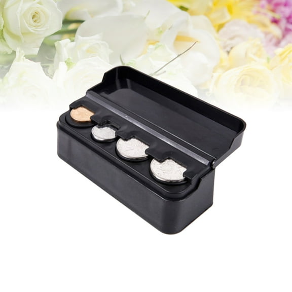 Soimiss Holder Black Plastic Coin Storage Case for Car