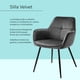 thumbnail image 2 of Set de 2 Sillas Terciopelo con Descansa Brazos para Comedor gris, 2 of 7