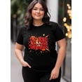 thumbnail image 4 of Women's T-Shirt,Short Sleeve Tee Shirts Casual Tops Everything is Fine Crewneck T Shirt for Women, 4 of 8